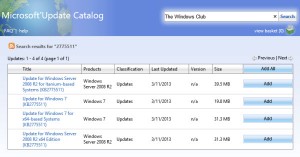 Microsoft Catalog Update